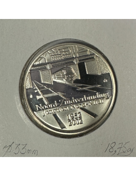 BELGIQUE - 10 EURO 2002 - Pièce en Argent // Qualité : BE (TGV)