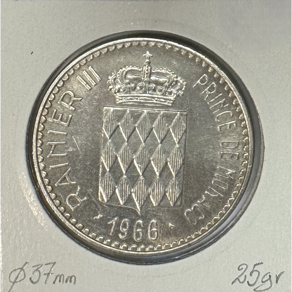 MONACO - 10 FRANCS 1966 (Charles III)...