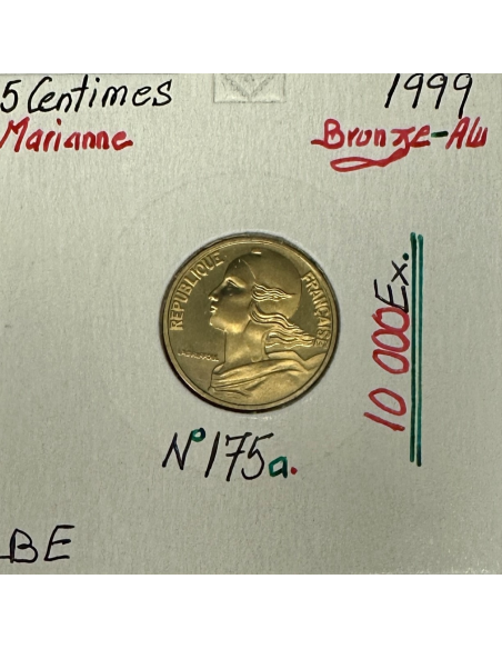 5 CENTIMES MARIANNE - 1999 - Pièce de Monnaie // BE