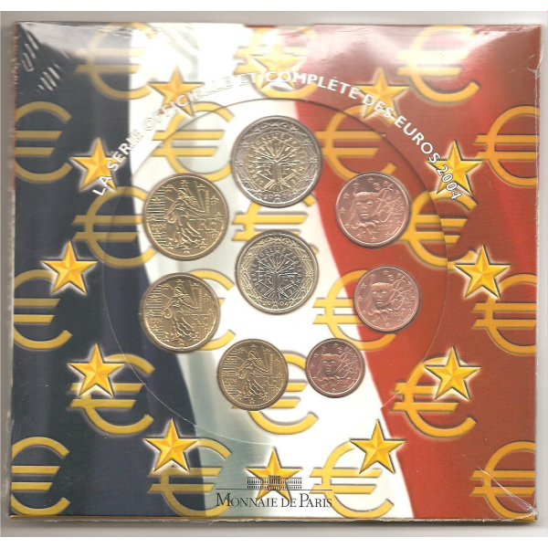 France Coffret BRILLANT UNIVERSEL 2004 - Série officielle des Euro SANS BLISTER