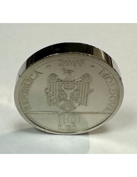 MOLDAVIE - 10 LEI 2003 - Pièce de Monnaie en Nickel Plaqué Laiton // BE