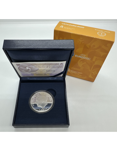 ESPAGNE - 10 EURO 2020 en ARGENT - Coffret BELLE EPREUVE - EURO 2020