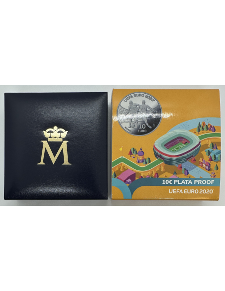 ESPAGNE - 10 EURO 2020 en ARGENT - Coffret BELLE EPREUVE - EURO 2020
