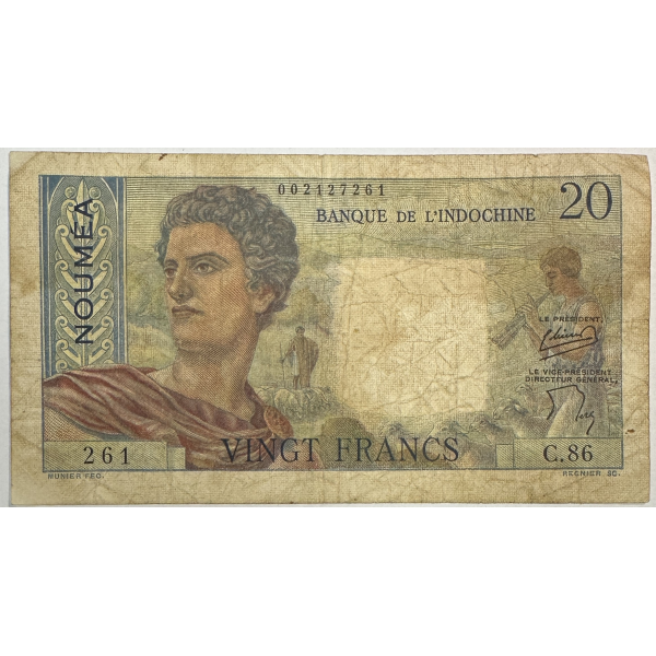 INDOCHINE - 20 FRANCS (NOUMEA) 1963 -...