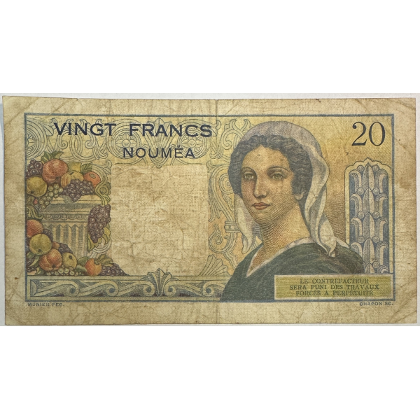 INDOCHINE - 20 FRANCS (NOUMEA) 1963 -...