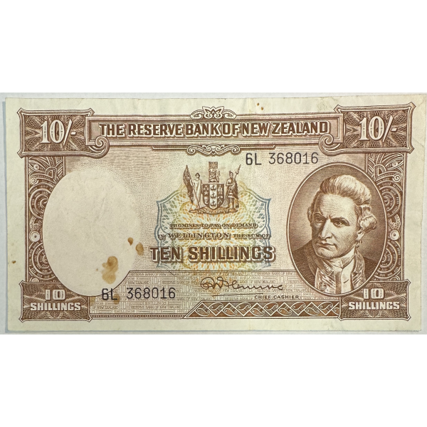 NOUVELLE-ZELANDE - 10 SHILLINGS Non...