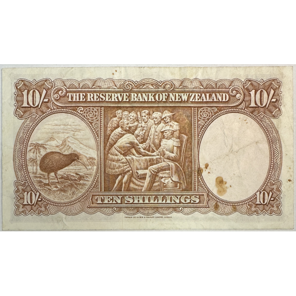 NOUVELLE-ZELANDE - 10 SHILLINGS Non...