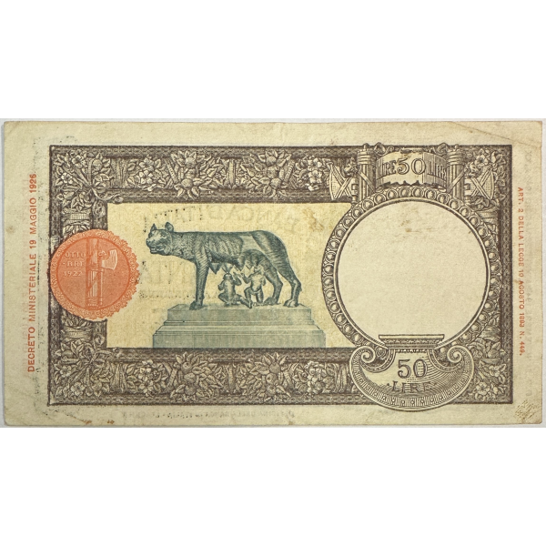 ITALIE - 50 LIRE (1942) - Billet de...