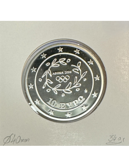 Grèce 10 Euro 2003 Argent (J.O D'ETE 2004) COURSE DE RELAIS // BE