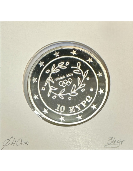Grèce 10 Euro 2003 Argent (J.O D'ETE 2004) LANCER DU DISQUE // BE