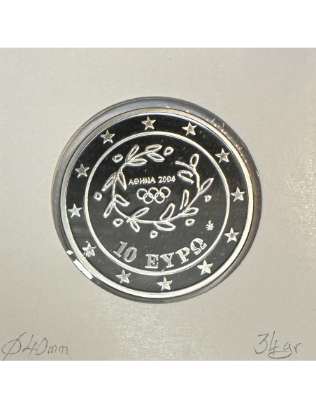 Grèce 10 Euro 2004 Argent (J.O D'ETE 2004) HALTEROPHILIE // BE