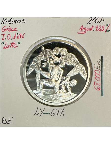 Grèce 10 Euro 2004 Argent (J.O D'ETE 2004) LUTTE // BE