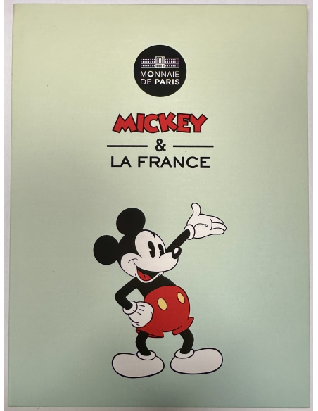 France - 50 Euro 2018 - Monnaie Colorisée en Argent // Mickey et la France