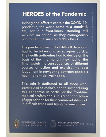 MALTE - 2 Euro commémorative 2021 - HEROES OF THE PANDEMIC // COFFRET BU