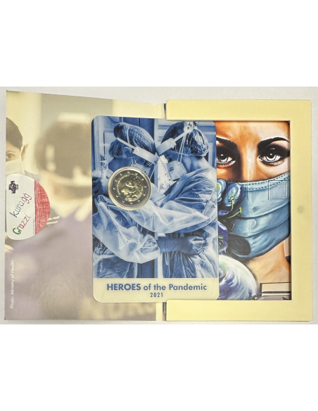 MALTE - 2 Euro commémorative 2021 - HEROES OF THE PANDEMIC // COFFRET BU