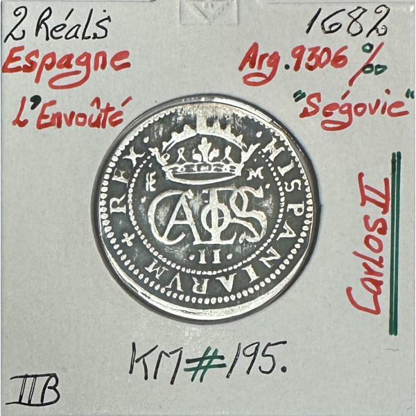 ESPAGNE - 2 REALS 1682 - Pièce de...