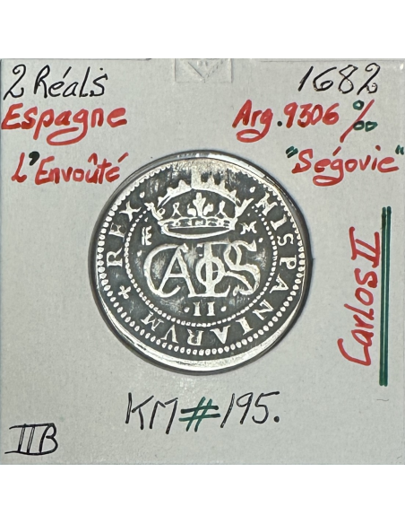 ESPAGNE - 2 REALS 1682 - Pièce de Monnaie en Argent // Qualité : TTB