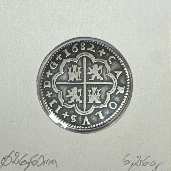 ESPAGNE - 2 REALS 1682 - Pièce de...