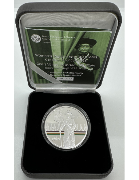 IRLANDE - PIECE DE 15 EURO EN ARGENT BE (2018) - COFFRET BELLE EPREUVE