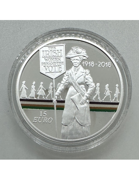 IRLANDE - PIECE DE 15 EURO EN ARGENT BE (2018) - COFFRET BELLE EPREUVE