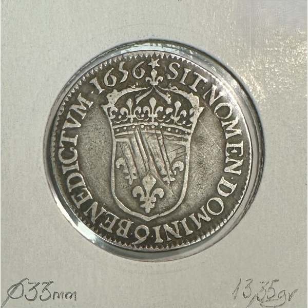 1/2 ECU à la mèche longue - LOUIS XIV...