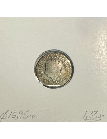 HAITI - 12 CENTIMES L'AN 14A (1817) - Monnaie en Argent // TB (REF 1)