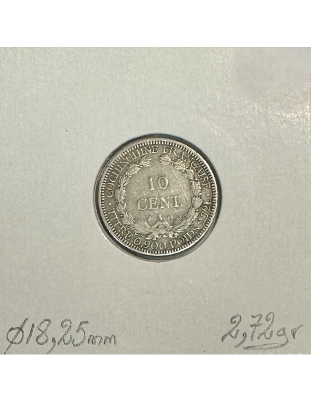 COCHINCHINE - 10 CENT 1879 A - Pièce de Monnaie en Argent // TTB