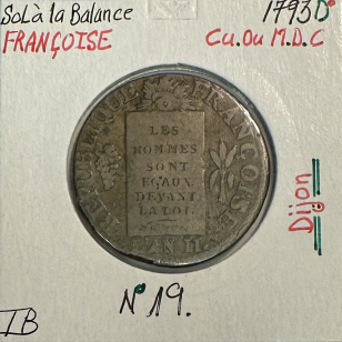 SOL à la Balance - FRANCOISE AN II - 1793 D - Monnaie en...