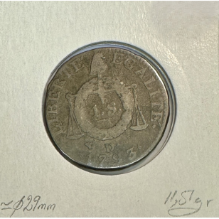 SOL à la Balance - FRANCOISE AN II - 1793 D - Monnaie en... 2