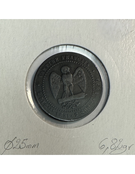 5 CENTIMES NAPOLEON III (SATIRIQUE) 1870 - Pièce de Monnaie (REF1)