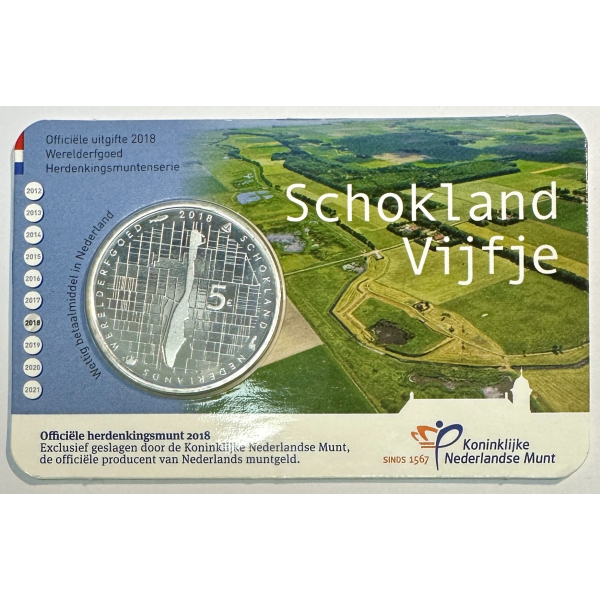 PAYS-BAS - 5 EURO EN CUIVRE ARGENTE -...