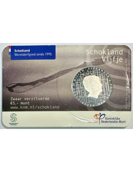 PAYS-BAS - 5 EURO EN CUIVRE ARGENTE - 2018 // EN COIN CARD