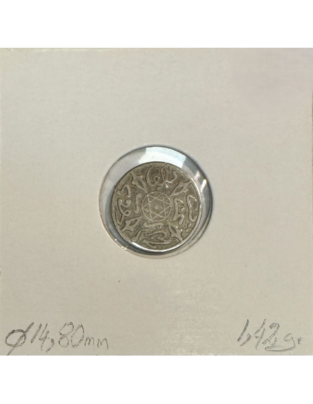 MAROC - 1/2 DIRHAM (AH 1318) - Pièce de Monnaie en Argent // TTB