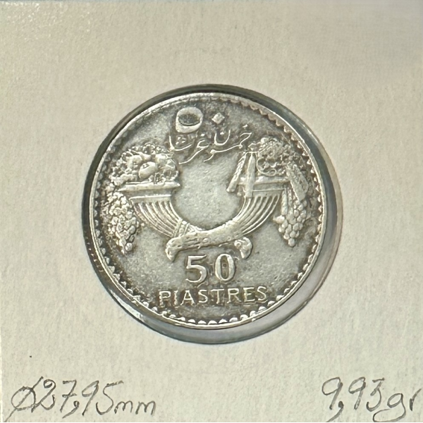 LIBAN - 50 PIASTRES 1936 - Pièce de...