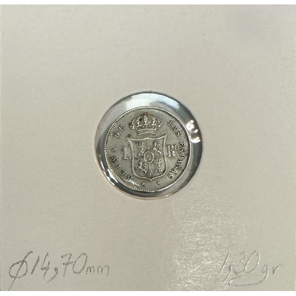 ESPAGNE - 1 REAL 1860 - Pièce de...