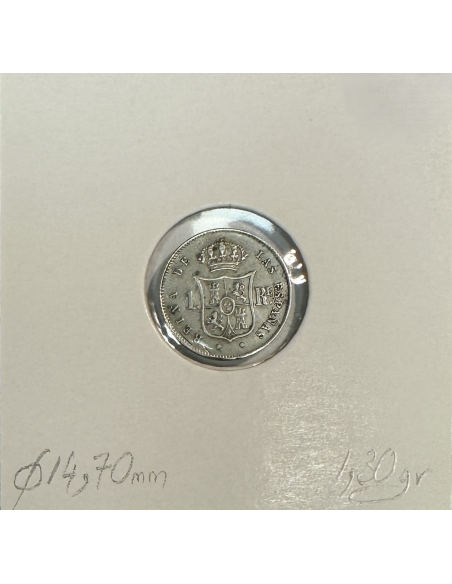 ESPAGNE - 1 REAL 1860 - Pièce de Monnaie en Argent // Qualité : TTB
