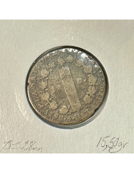 12 DENIERS - LOUIS XVI - 1792T - Pièce de Monnaie en Cuivre ou MDC // B+