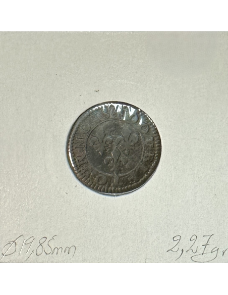 DOUBLE TOURNOIS - FRANCOIS DE BOURBON (1605-1614) Monnaie en Cuivre // TTB