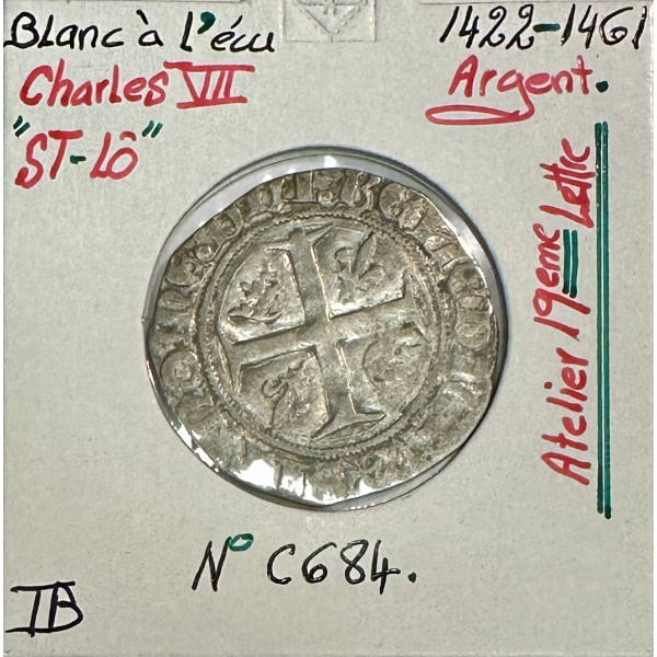 BLANC A L'ECU - CHARLES VII...