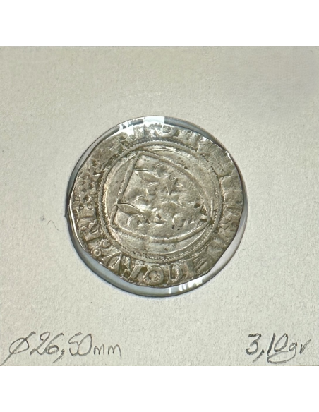 BLANC A L'ECU - CHARLES VII (1422-1461) - Monnaie en Argent // TB