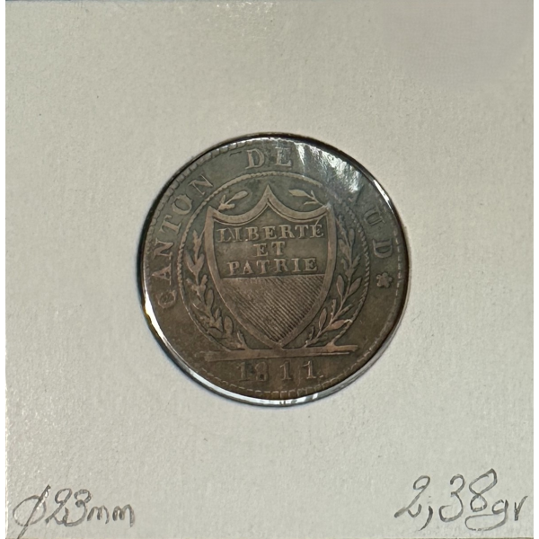 SUISSE VAUD - 1 BATZEN 1811 - Pièce...