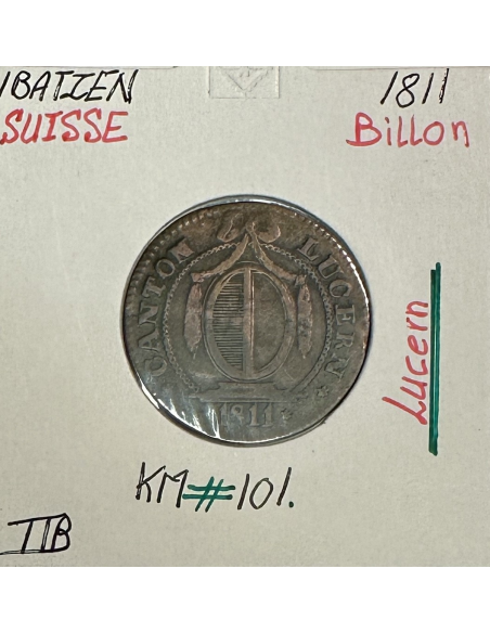 SUISSE LUCERN - 1 BATZEN 1811 - Pièce de Monnaie en Billon // Qualité : TTB
