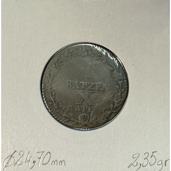 SUISSE LUCERN - 1 BATZEN 1811 - Pièce...