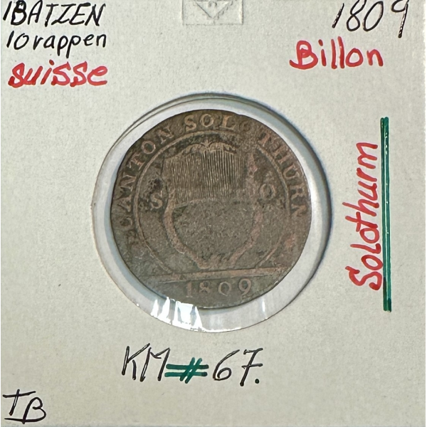 SUISSE SOLOTHURN - 1 BATZEN 1809 -...