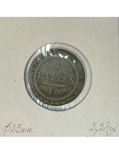 SUISSE SOLOTHURN - 1 BATZEN 1809 - Pièce de Monnaie en Billon // Qualité : TB