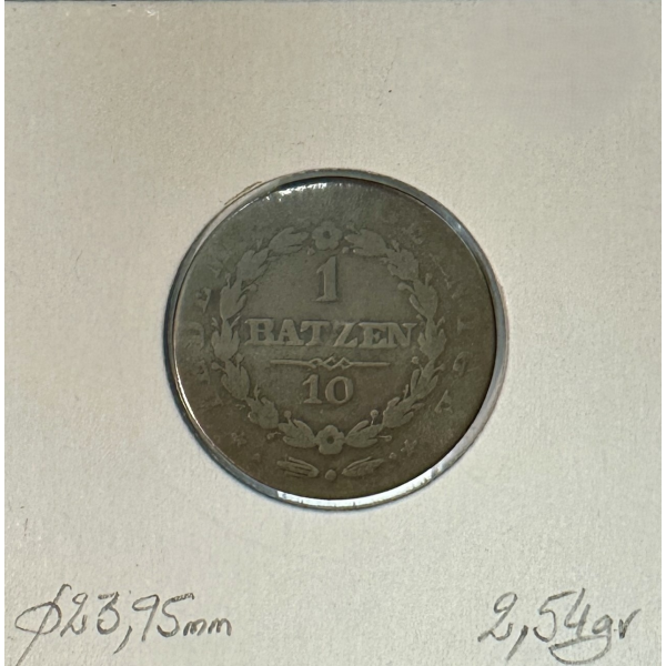 SUISSE APPENZEIL - 1 BATZEN 1816 -...