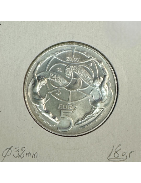 SAINT-MARIN - 5 Euro Commémorative 2007 en Argent // Qualité : SUP