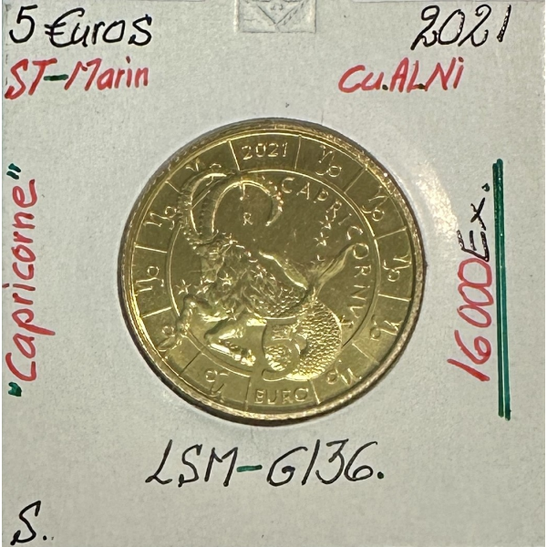 SAINT-MARIN - 5 Euro Commémorative...
