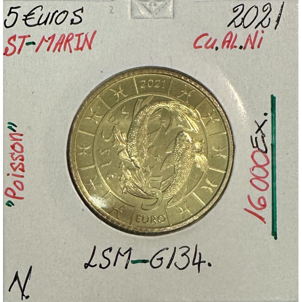 SAINT-MARIN - 5 Euro Commémorative...