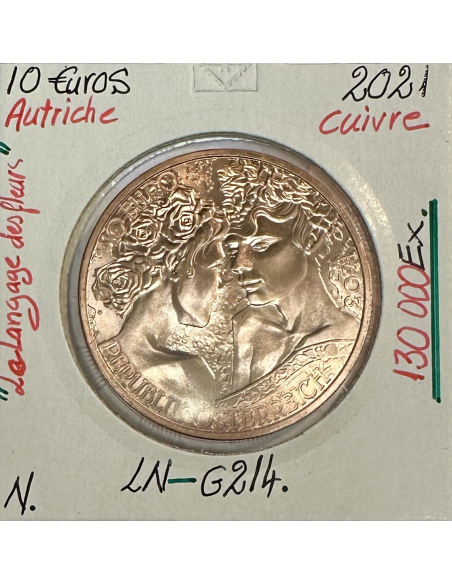 AUTRICHE - 10 EURO EN CUIVRE - 2021 // SUP (Langage des Fleurs)